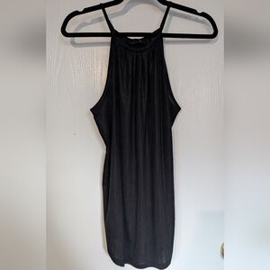 Le Chateau Black Pleated Flowy Sleeveless Top